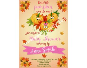 Pumpkin Baby Shower Invitation, (001bspump)